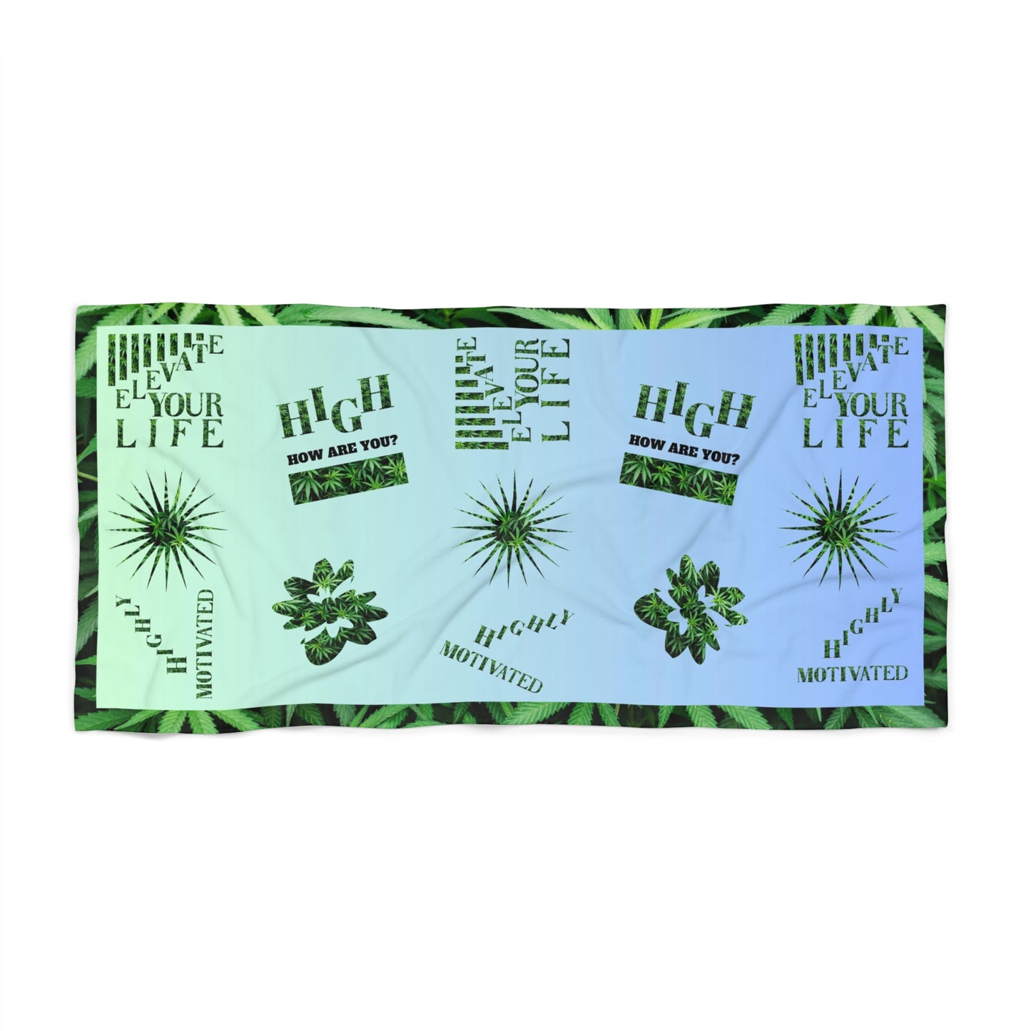 High How Are You Cannabis Beach Towel