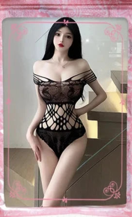 Fishnet Lingerie/Free Shipping/Romantic Outfit/ Erotic Dress/ Sexy Lingerie/ Costume/ Spandex Dress