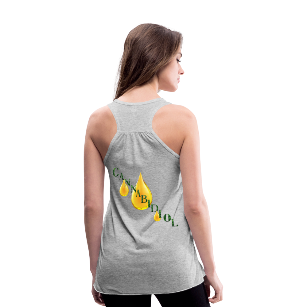 CBD For Anxiety Ladies Flowy Tank Top - heather gray