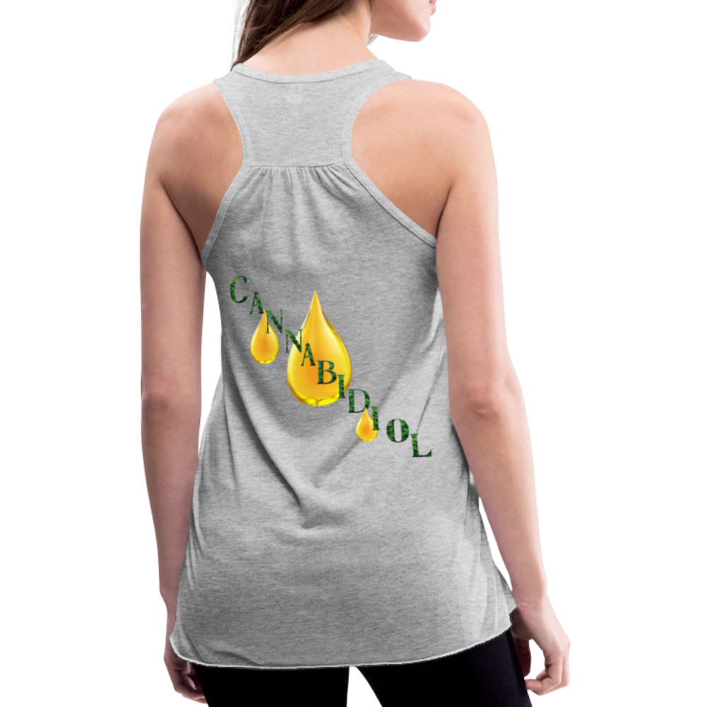 CBD For Anxiety Ladies Flowy Tank Top - heather gray