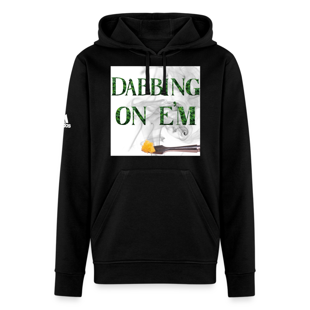 Dabbing On E'm Men's Adidas Fleece Hoodie - black