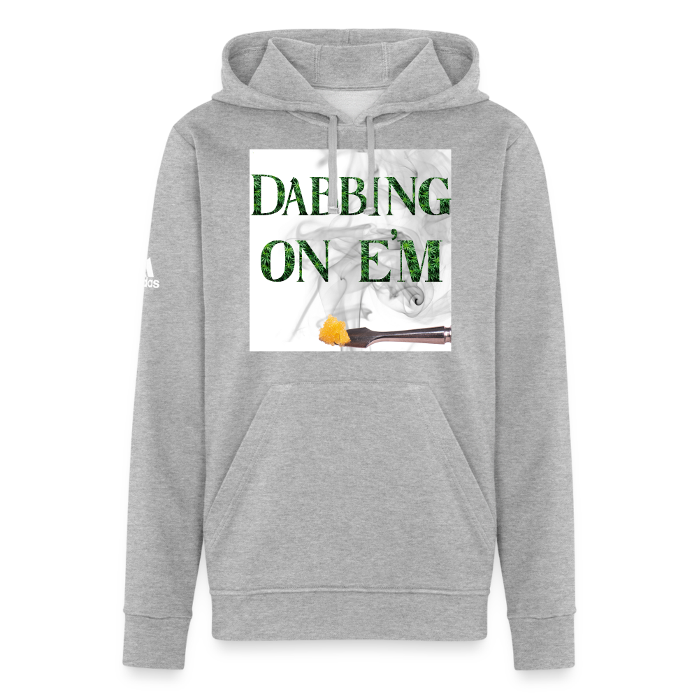 Dabbing On E'm Men's Adidas Fleece Hoodie - heather gray