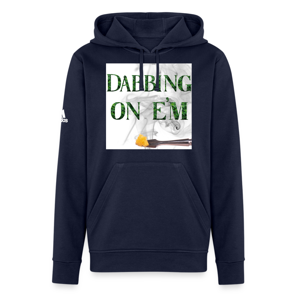 Dabbing On E'm Men's Adidas Fleece Hoodie - french navy