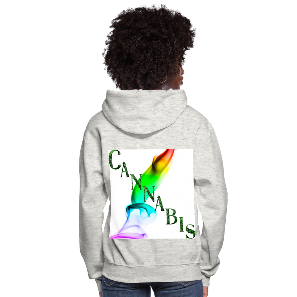 Mind Body Spirit Cannabis Ladies Hoodie - heather oatmeal