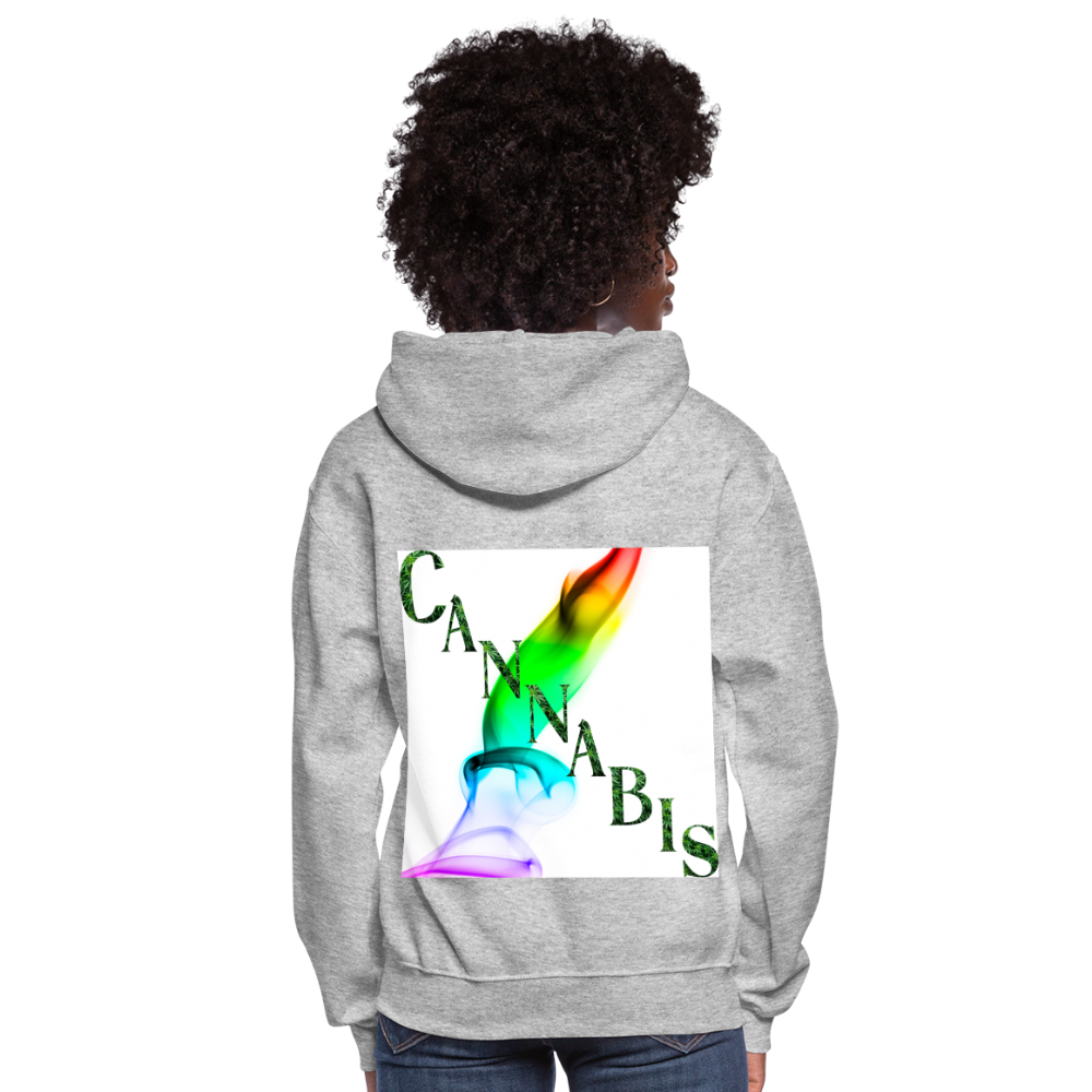 Mind Body Spirit Cannabis Ladies Hoodie - heather gray