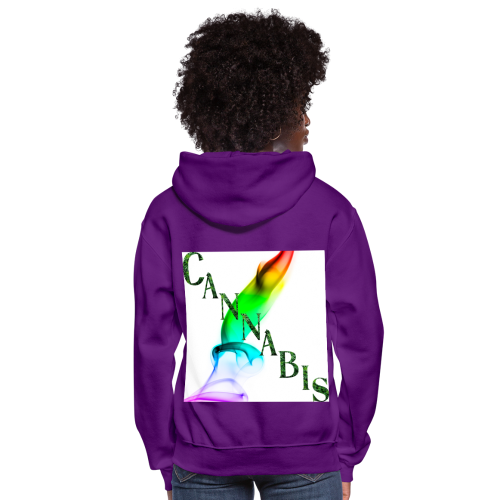 Mind Body Spirit Cannabis Ladies Hoodie - purple