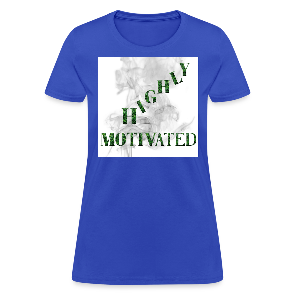 Highly Motivated Cannabis Ladies T-Shirt - royal blue