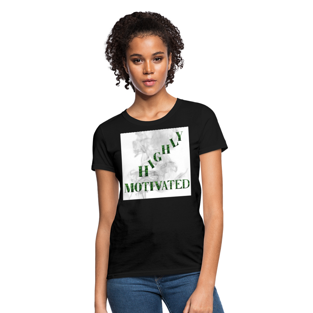 Highly Motivated Cannabis Ladies T-Shirt - black