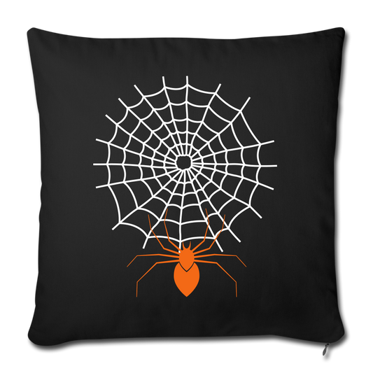 Throw Pillow Cover 18” x 18” - black