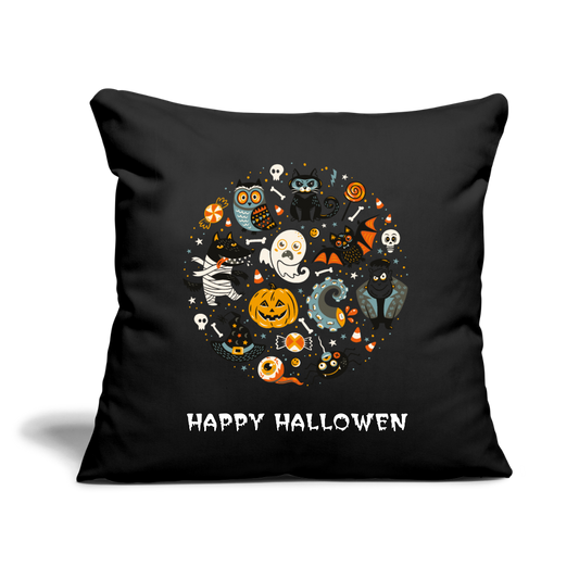 Throw Pillow Cover 18” x 18” - black