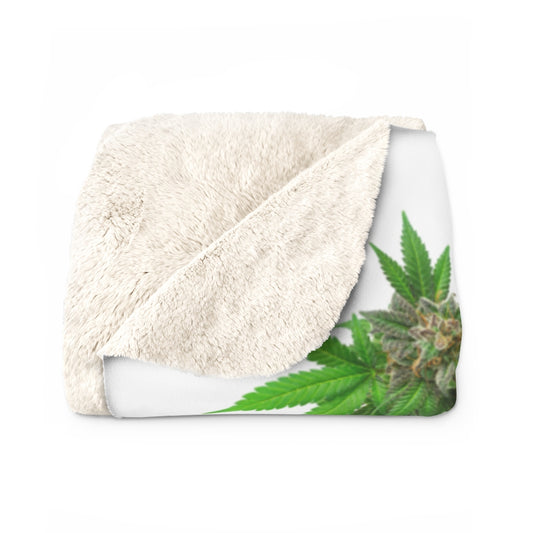 Semplicemente Cannabis Sherpa Fleece Blanket