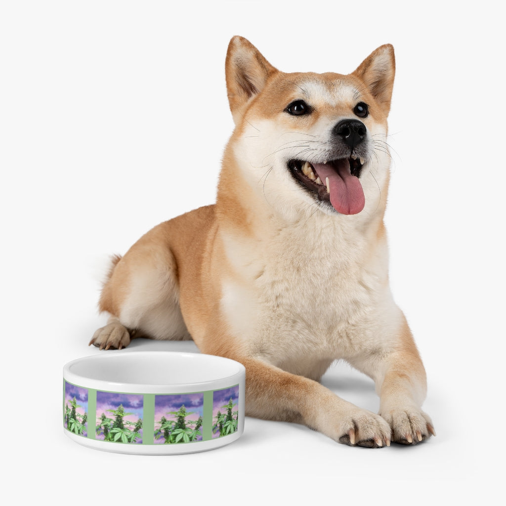 Customizable Cannabis Pet Bowl-To The Sky Cannabis Pet Bowl