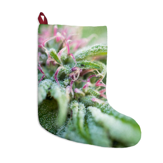 Blooming With Purple Cannabis Christmas Stockings