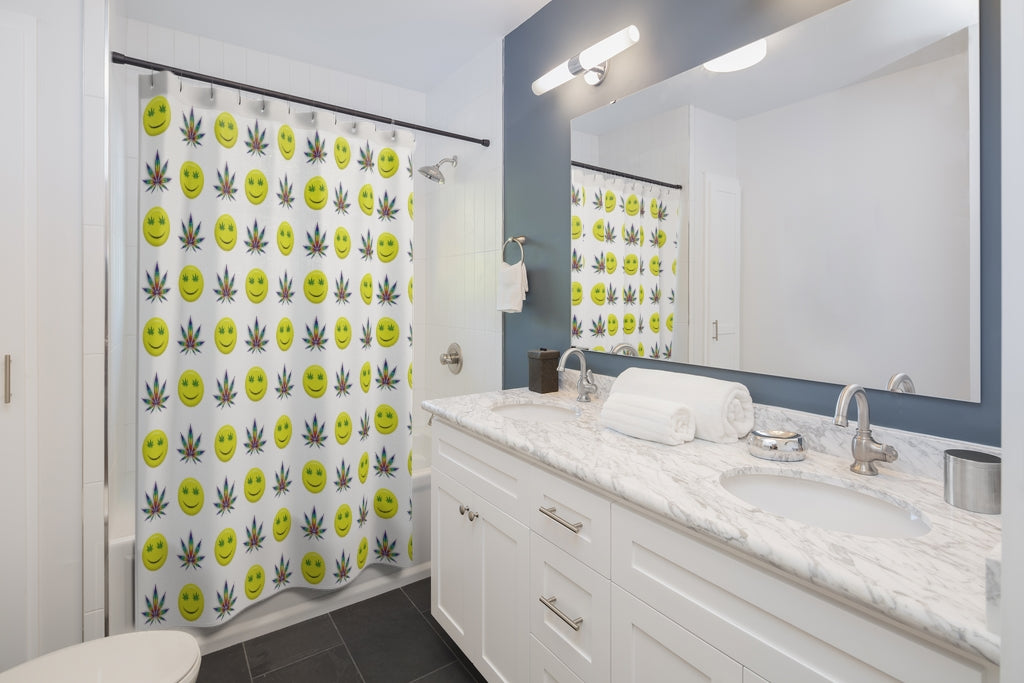 Faccina Cannabis Shower Curtains