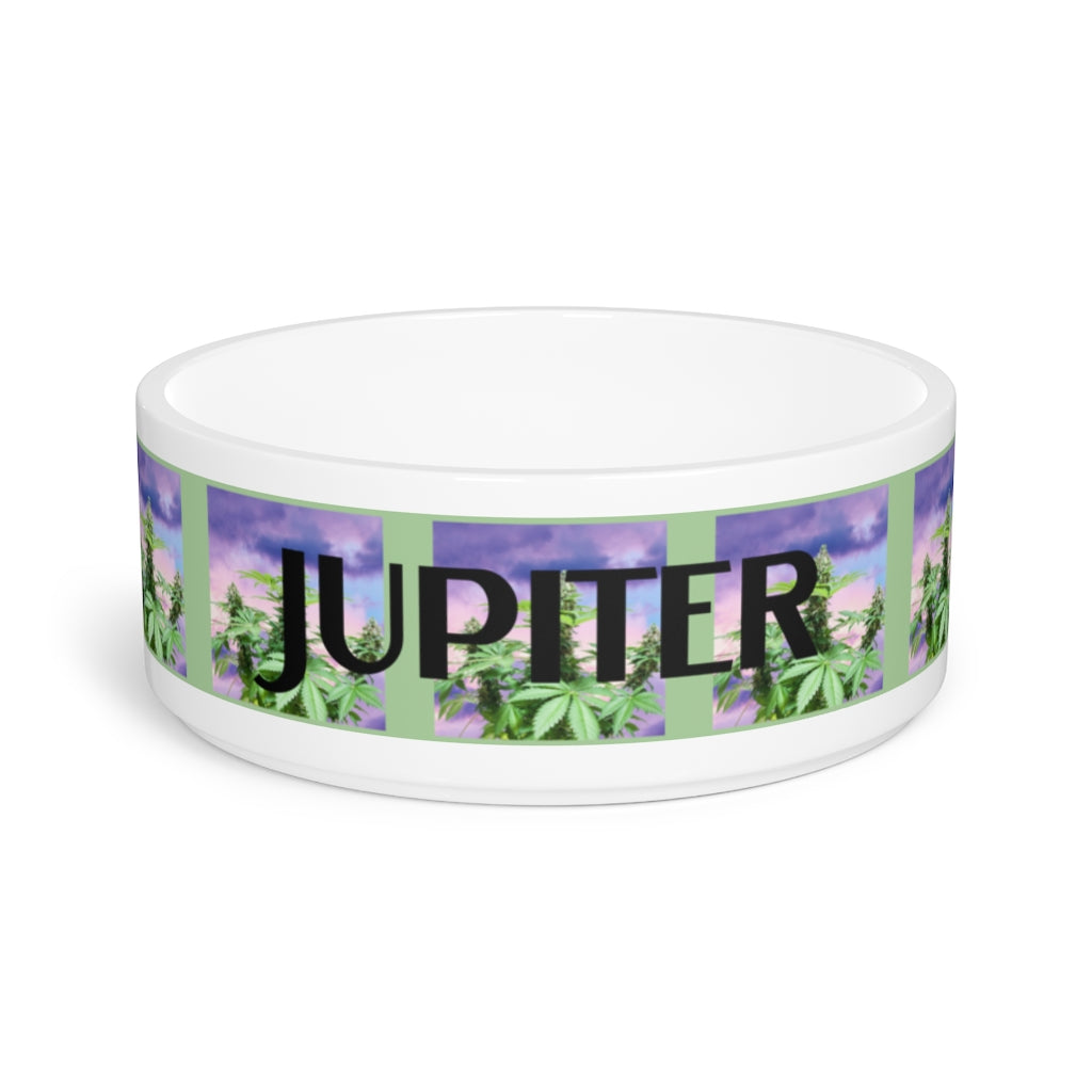 Customizable Cannabis Pet Bowl- To The Sky Pet Bowl