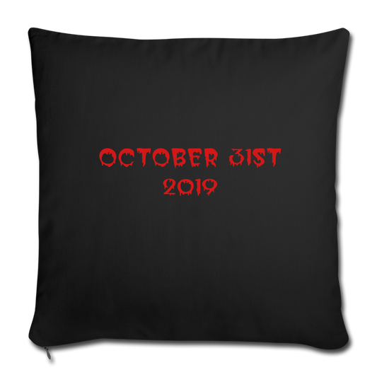 Throw Pillow Cover 18” x 18” - black