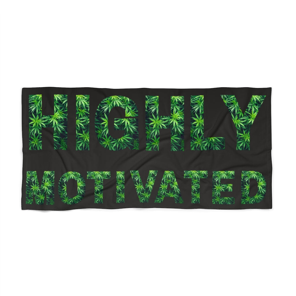 Highly Motivated Cannabis Beach Towel