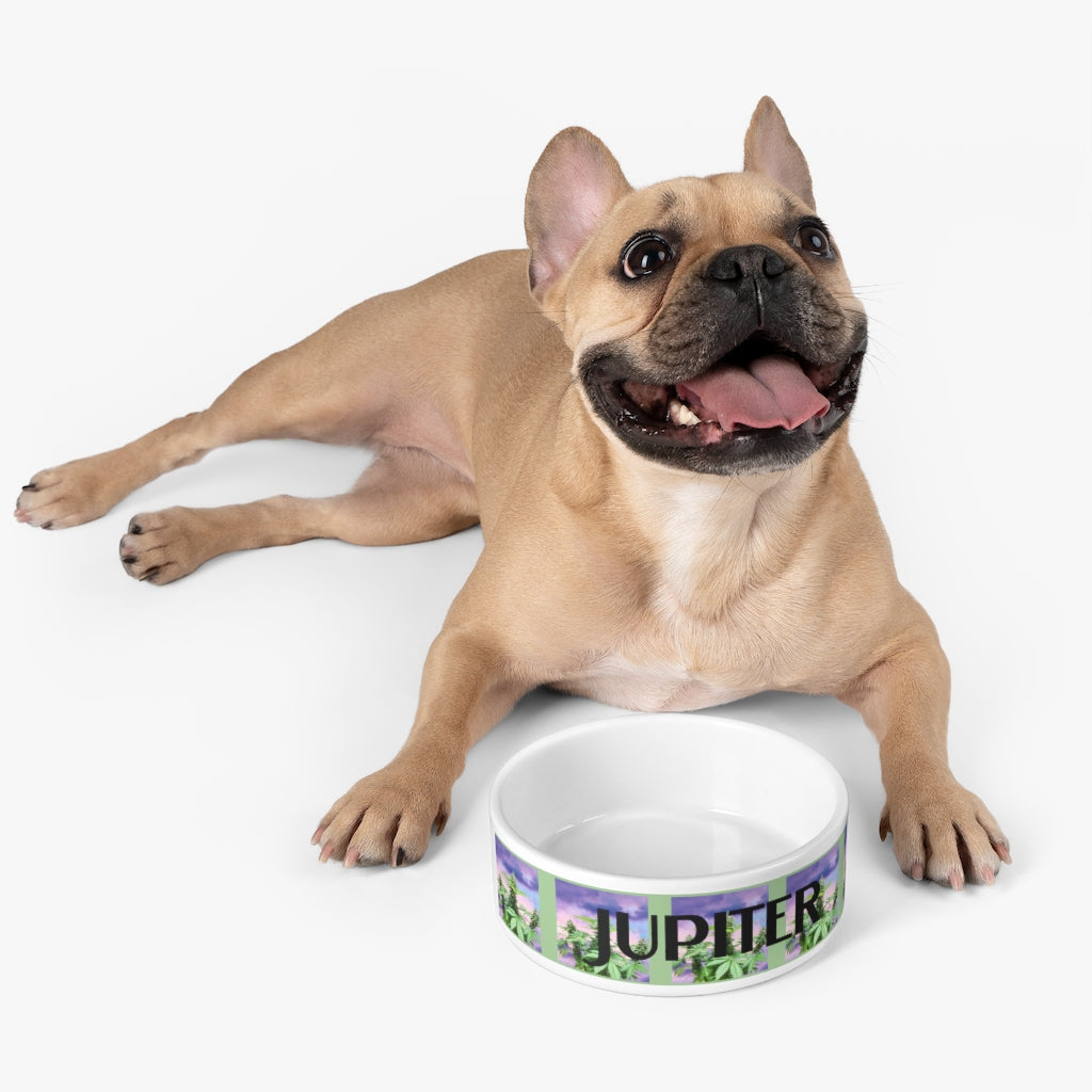 Customizable Cannabis Pet Bowl- To The Sky Pet Bowl