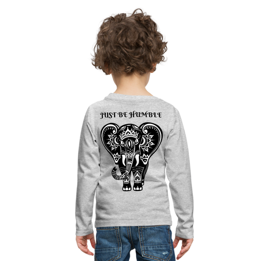 Just Be Kind, Just Be Humble Kids' Premium Long Sleeve T-Shirt - heather gray