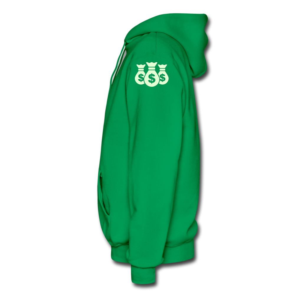 Stop Lacking And Start Stacking Money Men's Hoodie - kelly green