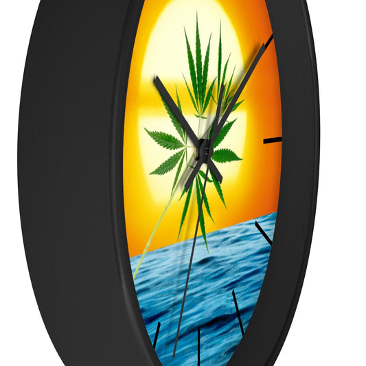 Un'alba Con La Cannabis Wall clock