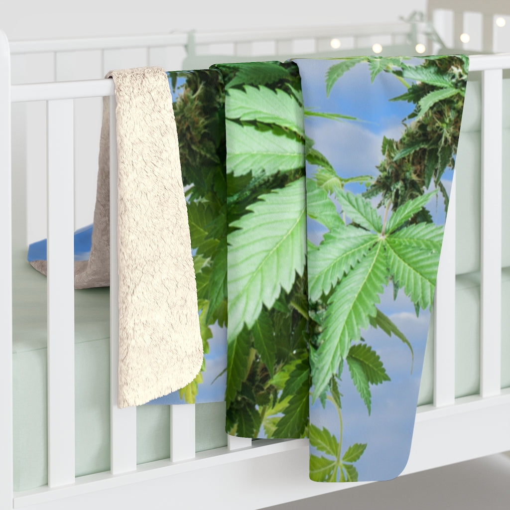 Sono Bella Cannabis Sherpa Fleece Blanket