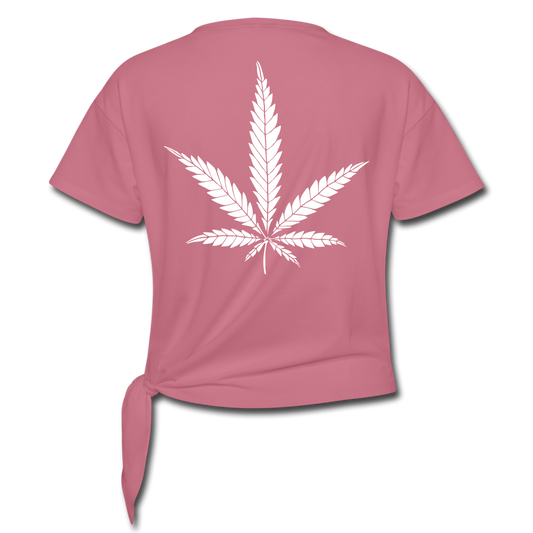 Women's Knotted T-Shirt - mauve