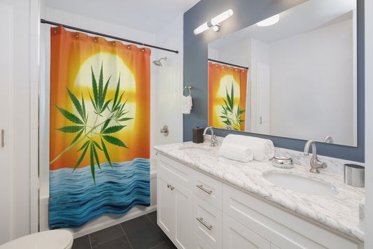 Un'alba Con La Cannabis Shower Curtain