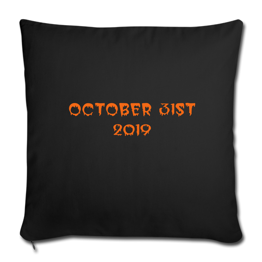 Throw Pillow Cover 18” x 18” - black