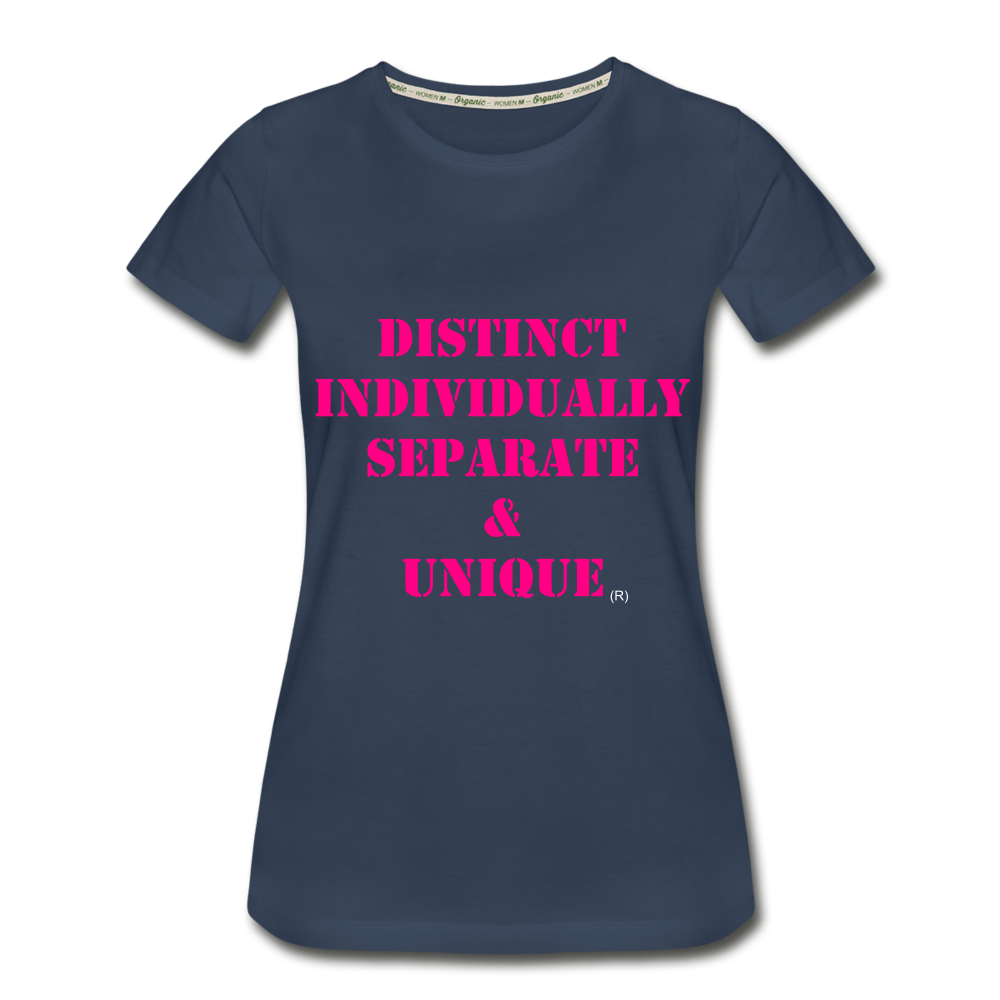 Distinct Individually Separate & Unique Women's Organic  T-Shirt - navy