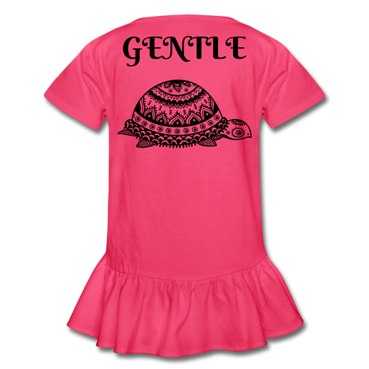 Girl’s Ruffle T-Shirt - fuchsia