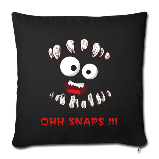 Throw Pillow Cover 18” x 18” - black