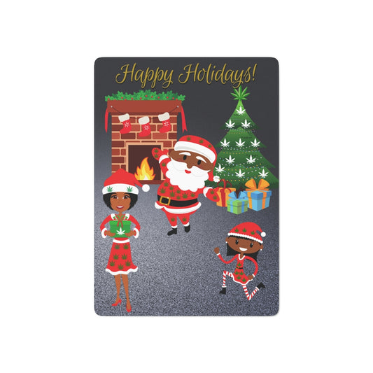 Happy Holidays Cannabis Poker Cards