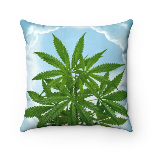 Cannabis Tra Le Nuvole Spun Polyester Square Pillow