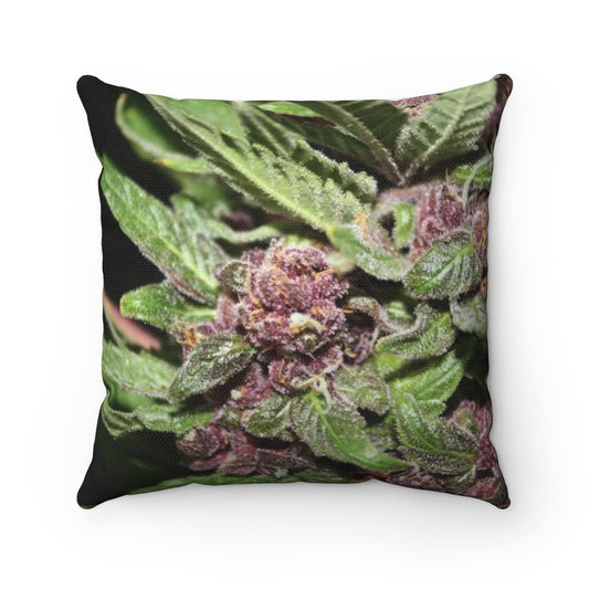 Cannabis Bud Spun Polyester Square Pillow