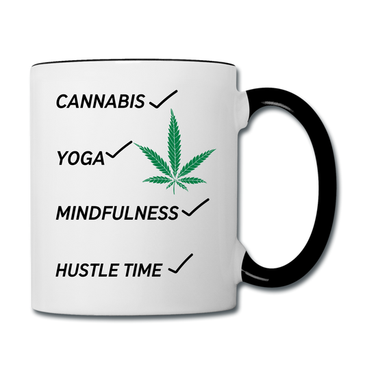 Hustle Time Mug - white/black