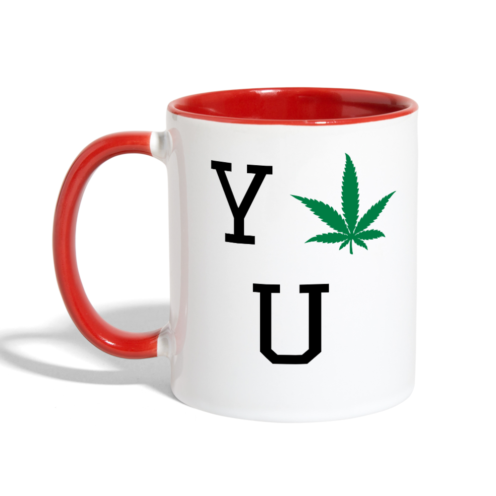 Love You Contrast Coffee Mug - white/red