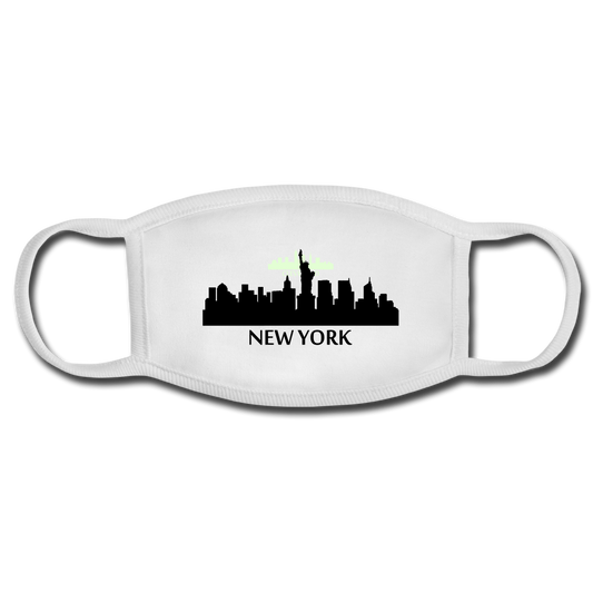 New york Face Mask - white/white