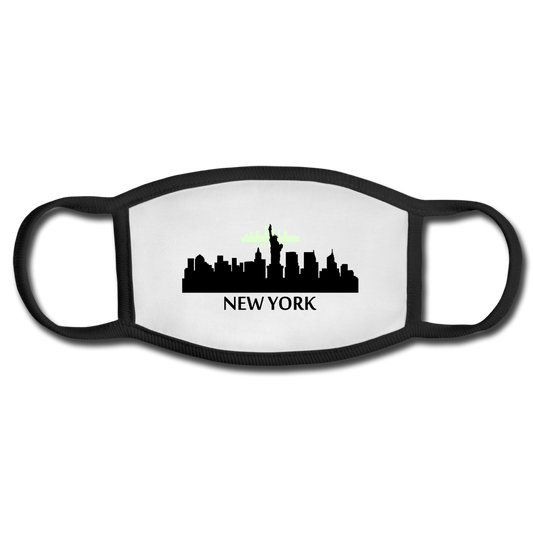 New york Face Mask - white/black