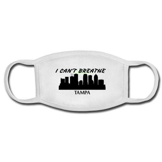 Tampa Florida Face Mask - white/white