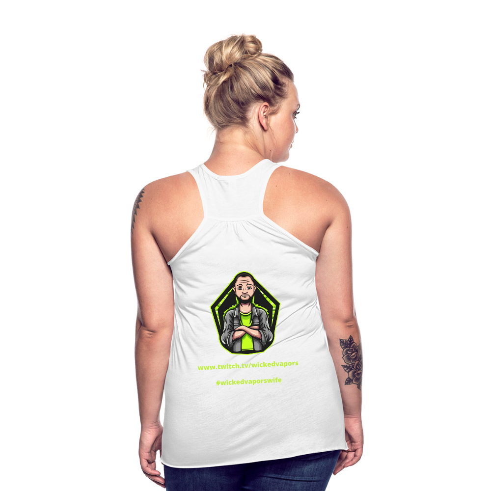 The Gamer Ladies Flowy Tank Top by Bella - white