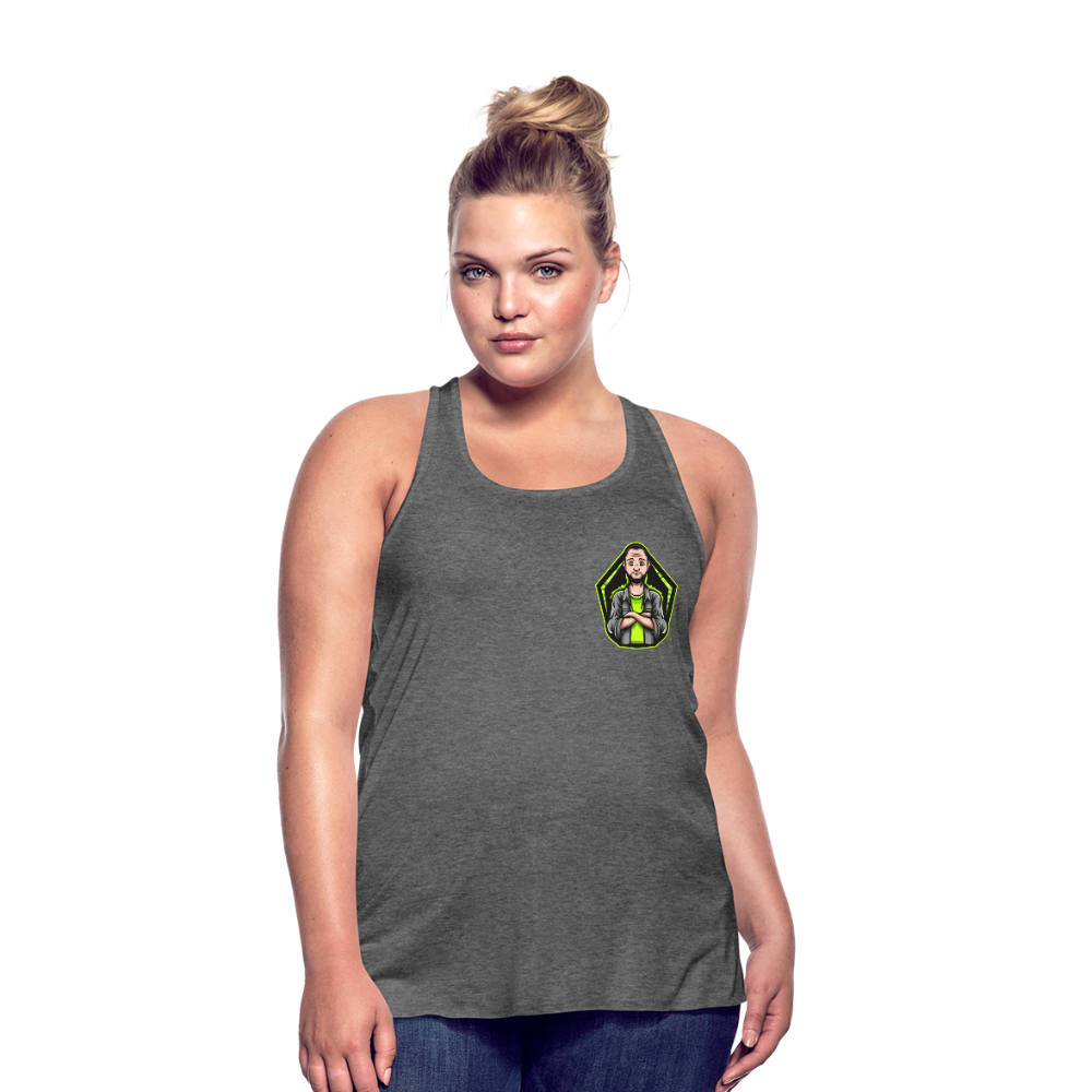 The Gamer Ladies Flowy Tank Top by Bella - deep heather