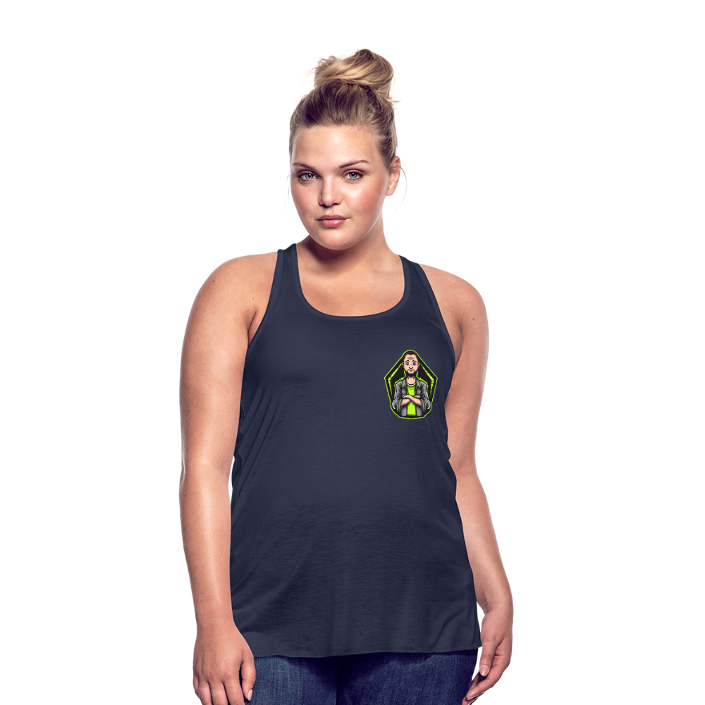 The Gamer Ladies Flowy Tank Top by Bella - navy