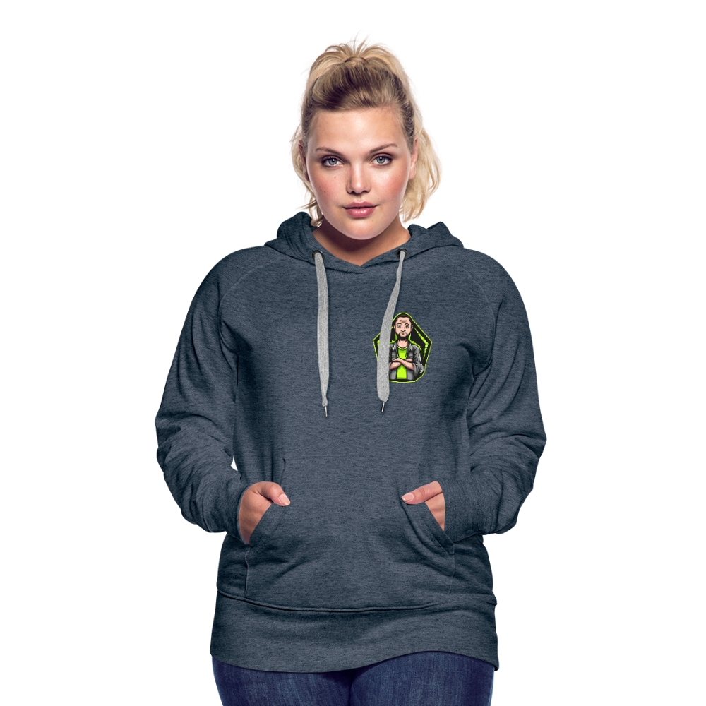 Ladies Premium Hoodie - heather denim