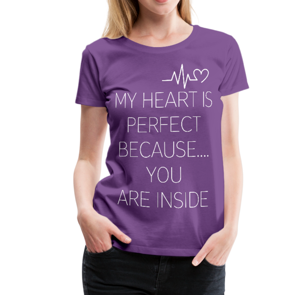 My Heart Ladies Premium T-Shirt - purple