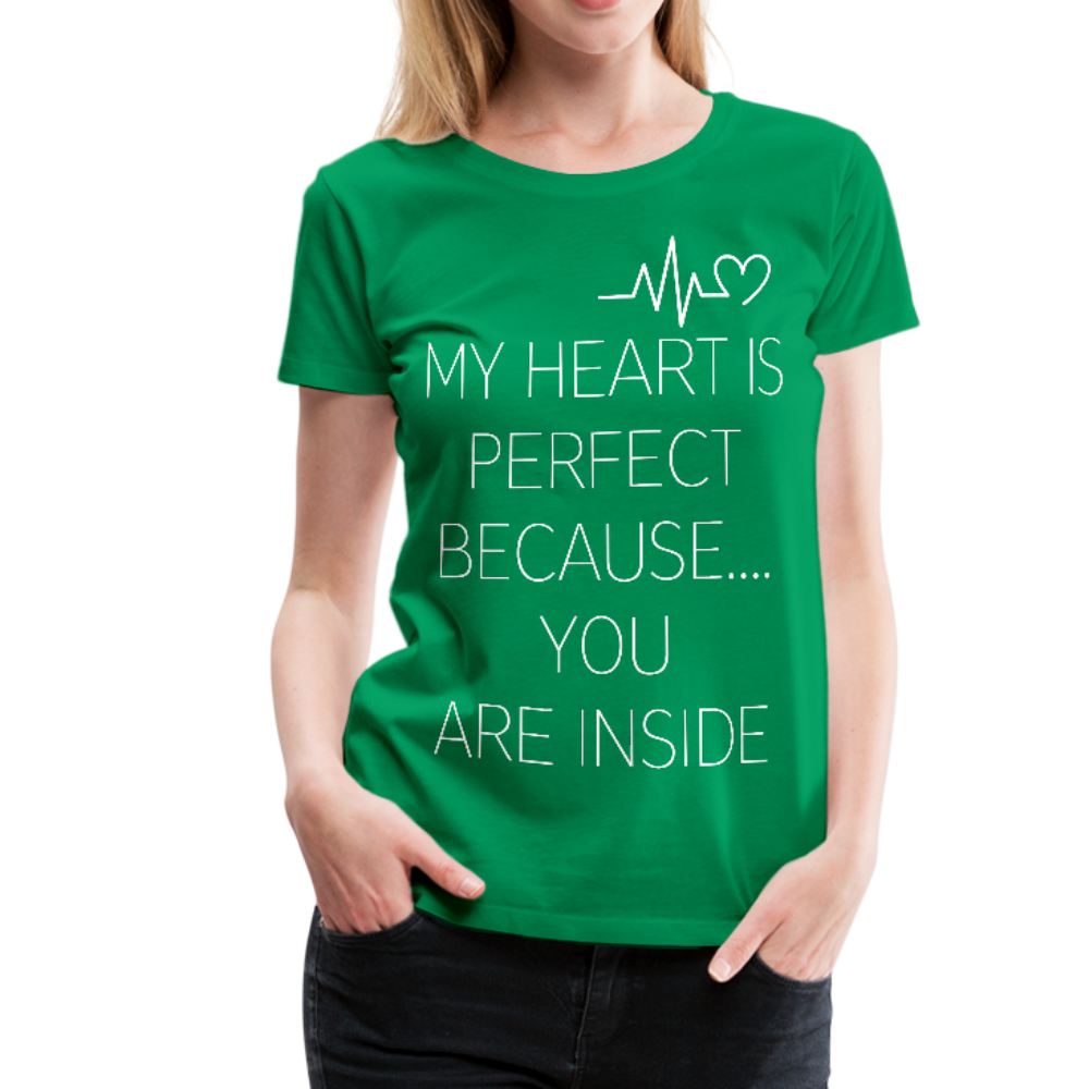 My Heart Ladies Premium T-Shirt - kelly green