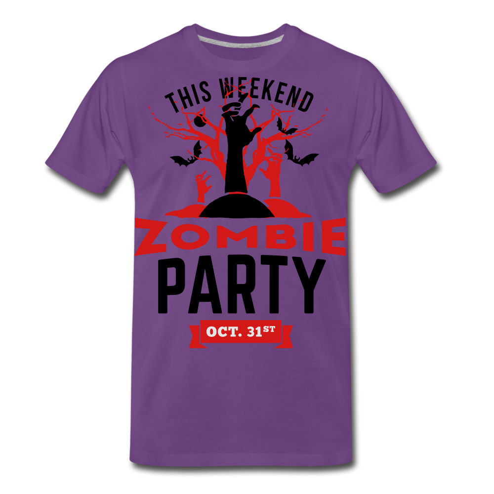 This Weekend Zombie Party Men's Premium T-Shirt - purple