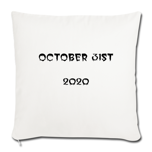 Happy Halloween Throw Pillow Cover 18” x 18” - natural white