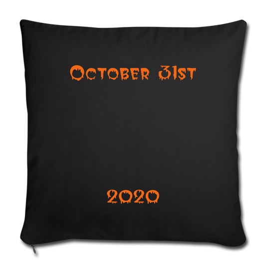 Happy Halloween Throw Pillow Cover 18” x 18” - black