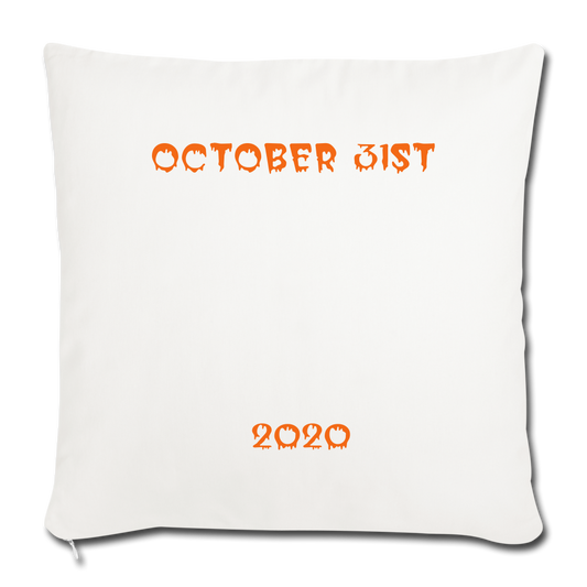 Happy Halloween Throw Pillow Cover 18” x 18” - natural white